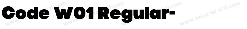 Code W01 Regular字体转换